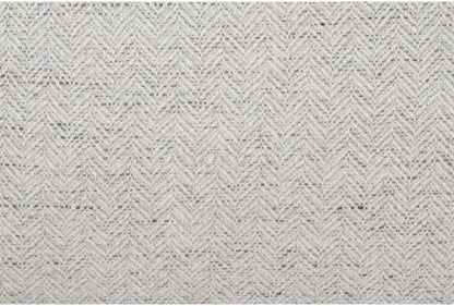 A close-up of the beige chenille fabric on Thea Down's 101 Inch Sofa reveals a subtle zigzag herringbone pattern. The material appears soft and woven, perfect for upholstery.
