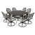 Pearl Silver / 9 Pc. Table, 8 Swivel Chairs