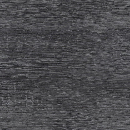 A close-up of the Modern Two Toned Console With Two Shelves shows its textured dark gray wood surface, featuring visible horizontal grain patterns and subtle shading variations.
