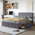 Dark Gray / Queen / 4 Drawers