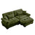 Dark Green / 2 Pc. 2 Seater Sectional, Ottoman