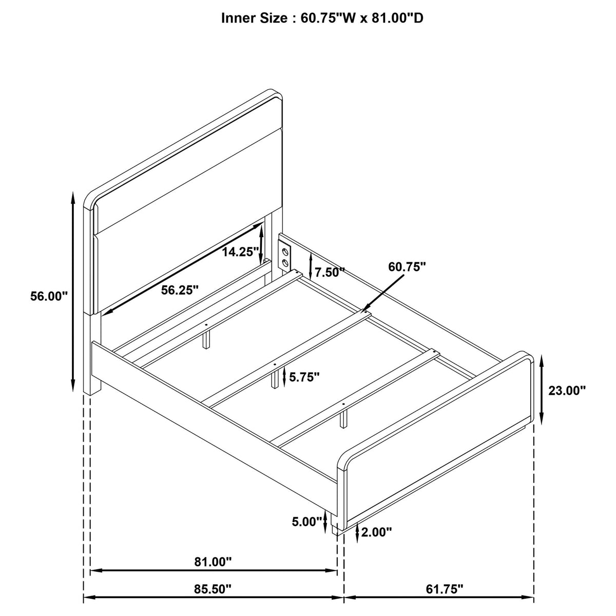 Mirador - Bedroom Set With Upholstered Headboard