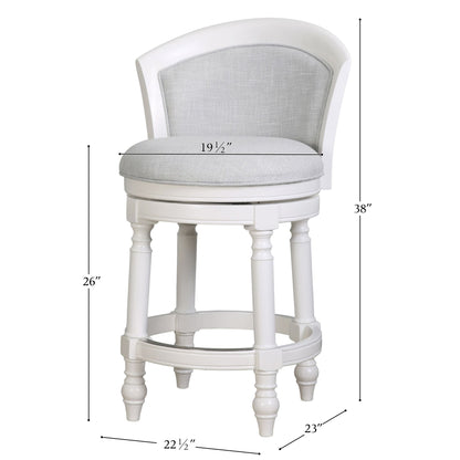 Barrel Back Stool With Swivel