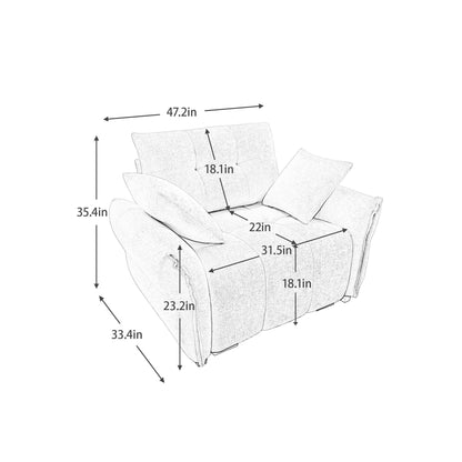 Modern Ergonomic Single Seater Sofa With High Resilience Cushions