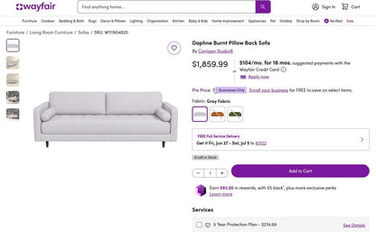 Anthony - Velvet Sofa