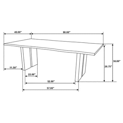 Montesano - Rectangular Dining Table - Natural