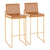Light Brown / Faux Leather / 2 Pieces