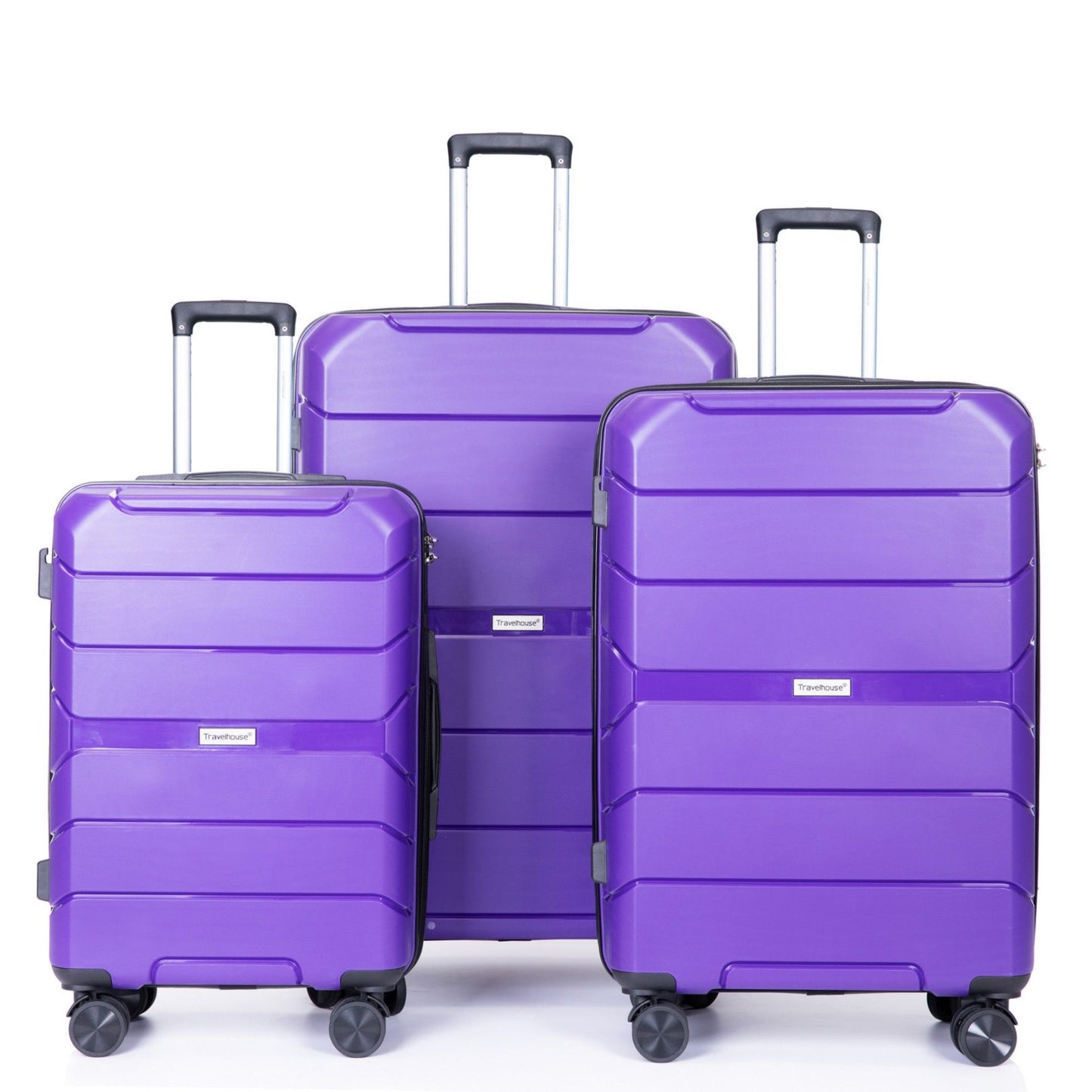 Hardshell Suitcase Spinner Wheels Lightweight Durable Suitcase With Tsa Lock, 3 Piece Set