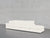 4-Seat Modular Lounger Sofa - Ivory White / Extra-Deep / Corner Left