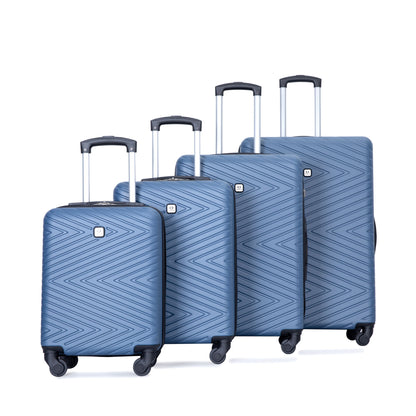 Luggage 4 Piece Lightweight Suitcase With Rotating Wheels With Tsa Lock,