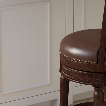 Swivel Barstool With High-Back