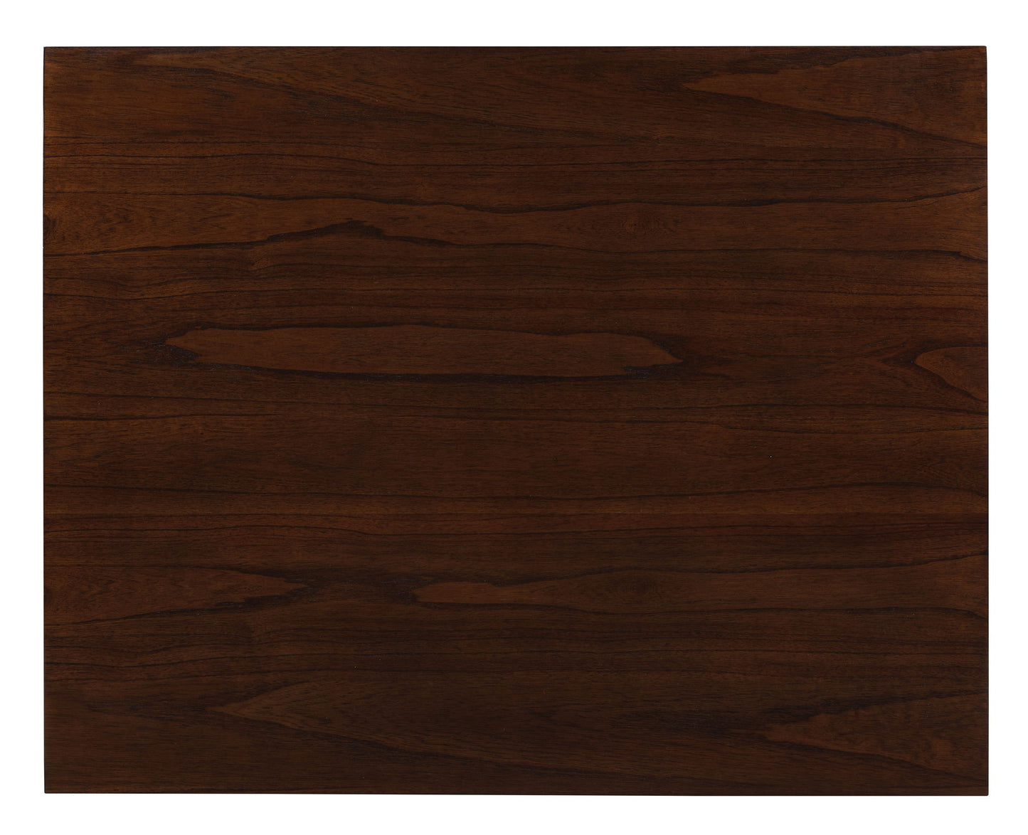 A close-up of the Graham Small Space Counter Height Dining Table shows its dark brown wood surface with natural grain patterns and subtle tonal variations.