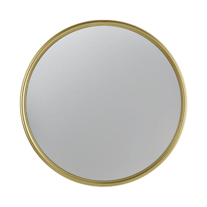 The Round Mirror, a circle mirror with an iron frame, is shown against a plain white background—ideal for living rooms, bedrooms, vanities, entryways, or hallways.