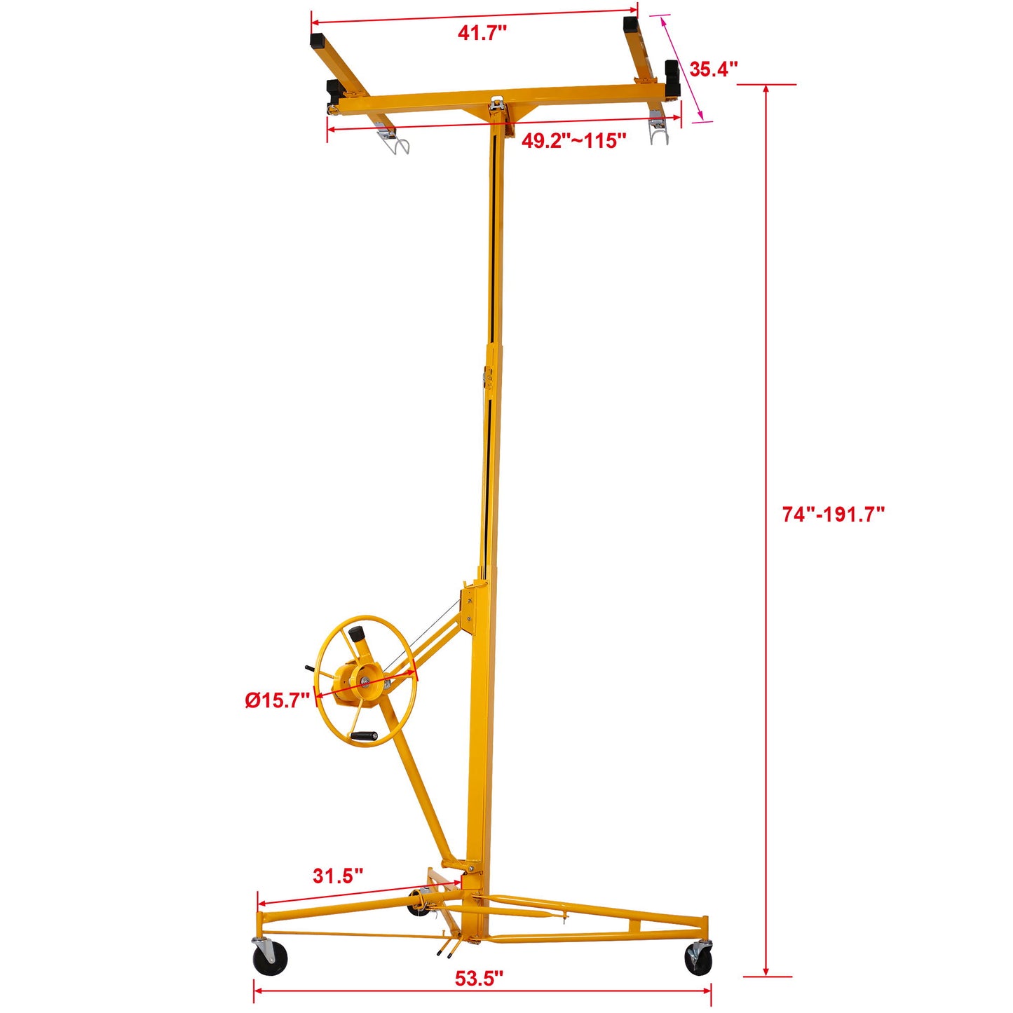 Heavy Duty Drywall Lift Panel Hoist With Adjustable Height And Safety Features