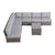 Gray / 2 Pc. 7 Pc. Symmetrical Sectional And Table