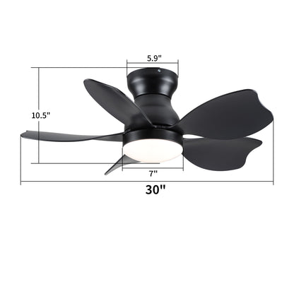 Low Profile Flush Mount Ceiling Fan With Light