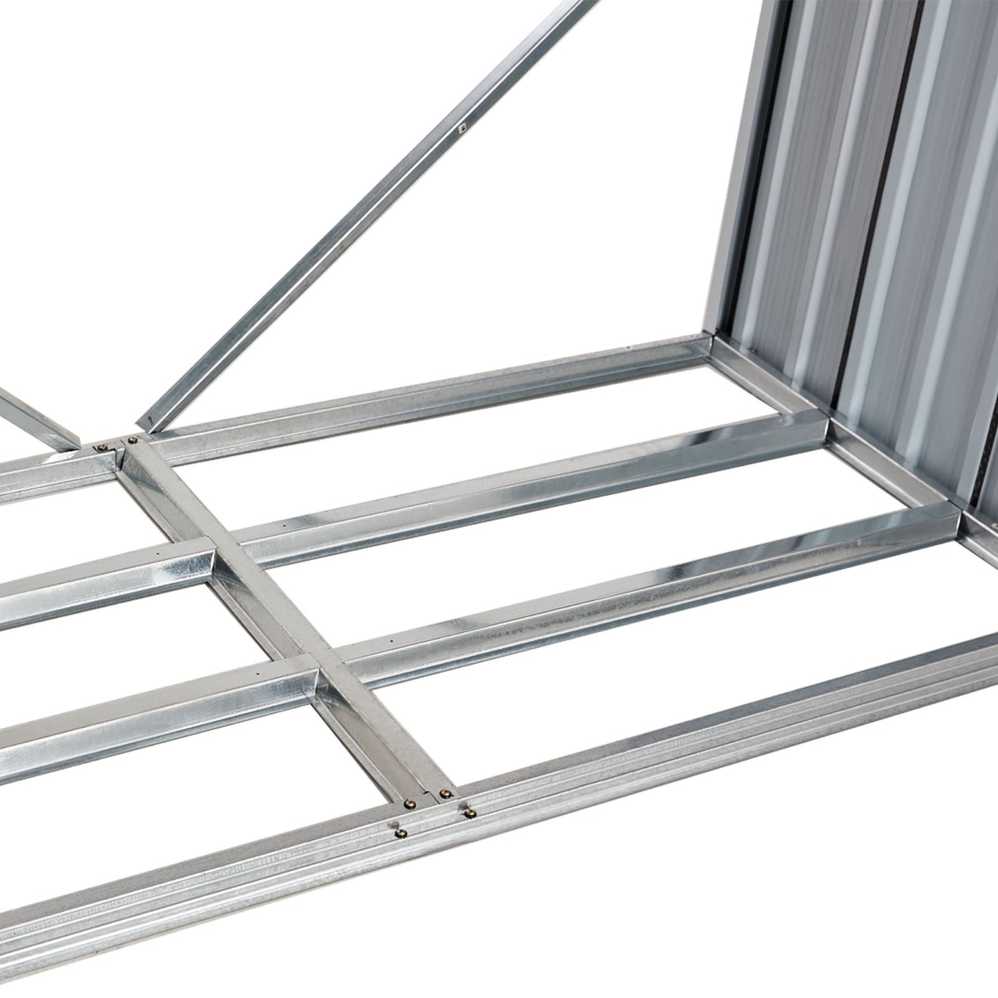 The Log Storage Shed Firewood Rack features a metal frame with intersecting bars for wall and floor support. Made of anthracite galvanized steel in black, it’s ideal for backyard, garden, patio, or porch use.