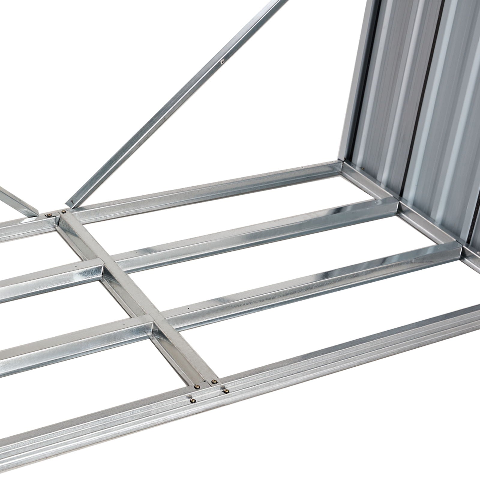 The Log Storage Shed Firewood Rack features a metal frame with intersecting bars for wall and floor support. Made of anthracite galvanized steel in black, it’s ideal for backyard, garden, patio, or porch use.