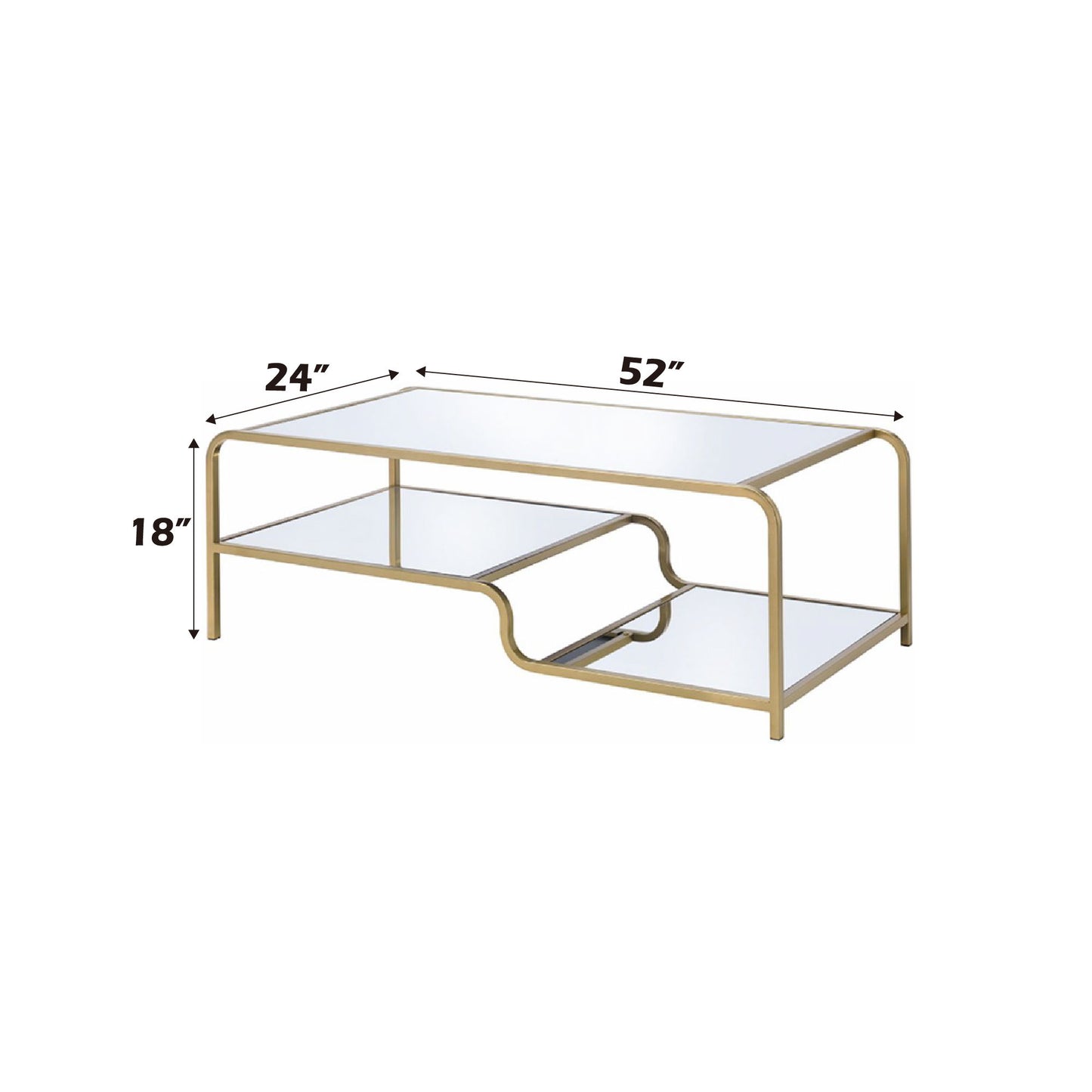 The Astrid - Mirrored Table is a stylish table with mirrored surfaces and elegant dimensions.