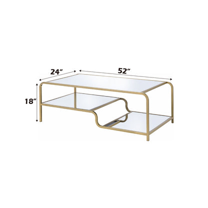 The Astrid - Mirrored Table is a stylish table with mirrored surfaces and elegant dimensions.