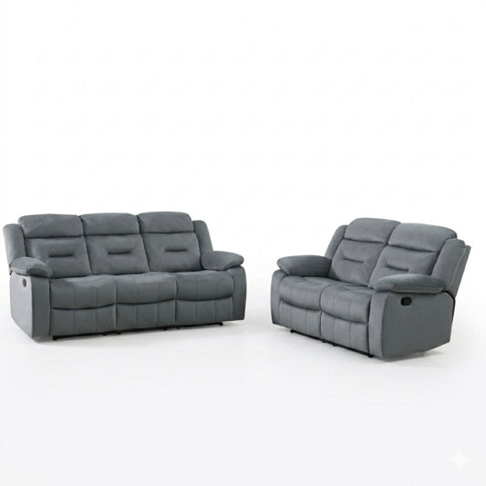 Contemporary Living Room Set With Pillow Arms And Headrest Support