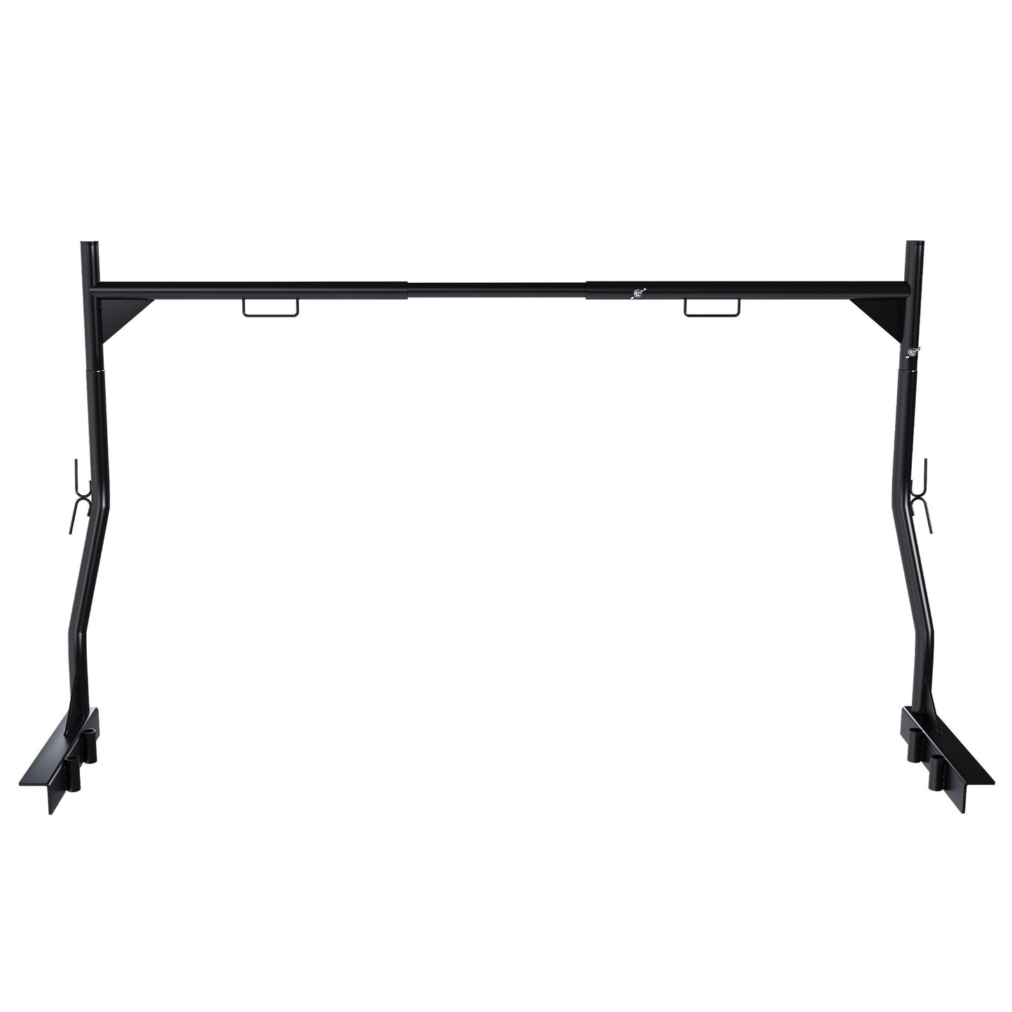 Heavy Duty Universal Truck Bed Ladder Rack, No-Drill Installation, Adjustable - Black