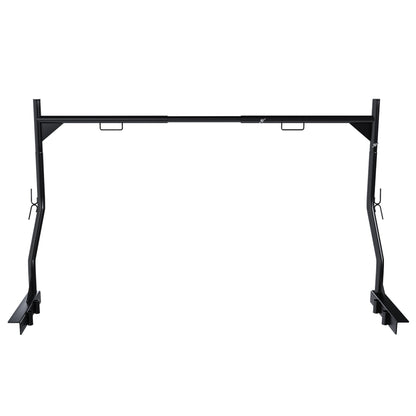 Heavy Duty Universal Truck Bed Ladder Rack, No-Drill Installation, Adjustable - Black