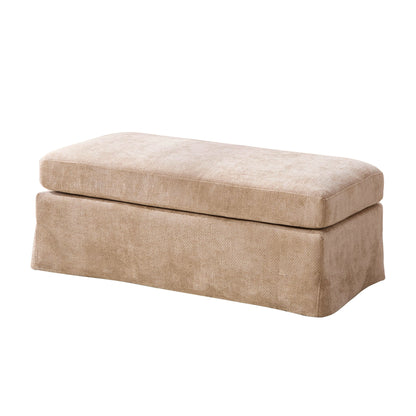 Wide Modern Upholstered Ottoman Foot Stool