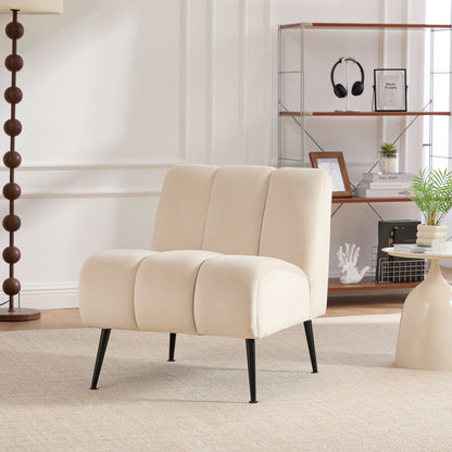 Upholstered Armless Chair For Living Room