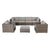 Dark Gray / 4 Pc. 4 Seater Sectional, 2 Chairs And Table