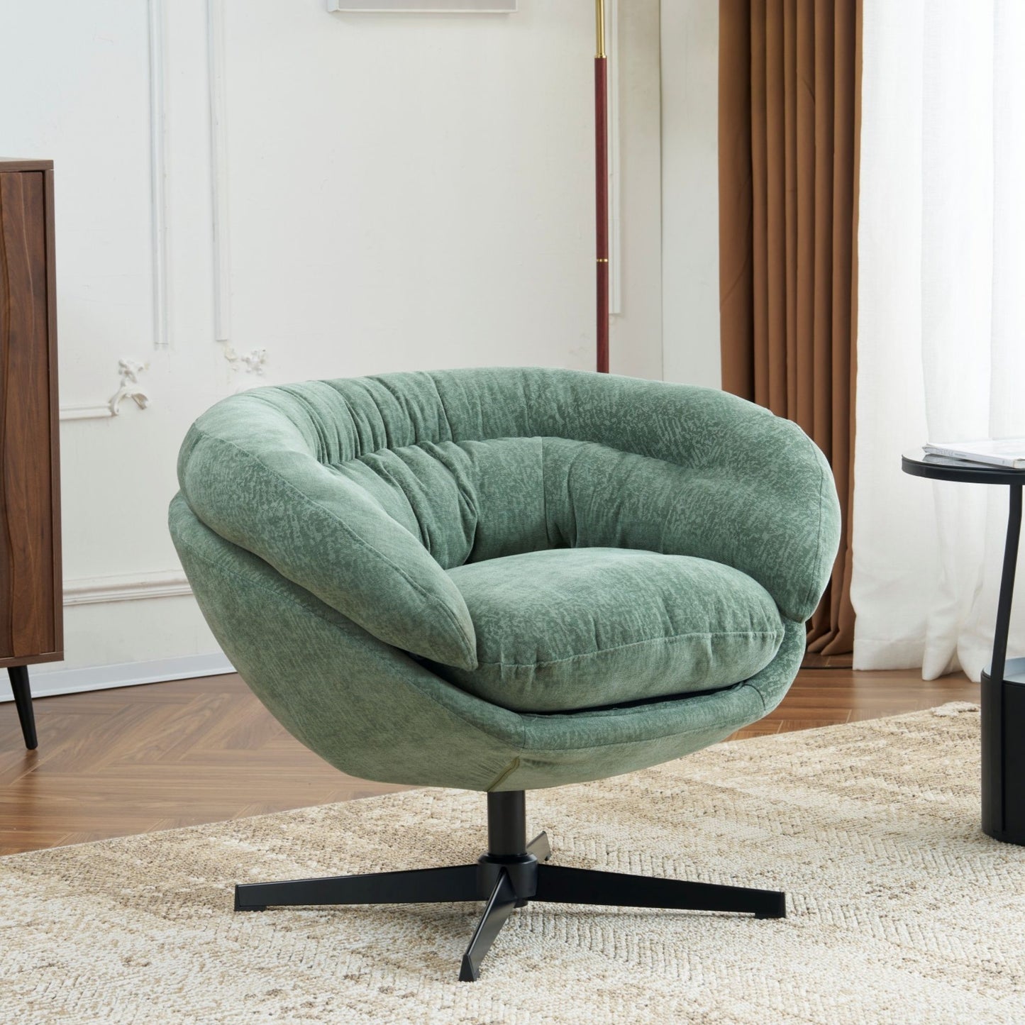 Modern Chenille Office Chair With 360 Degree Swivel