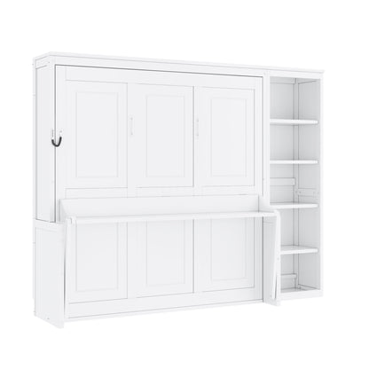 Sturdy Murphy Bed With Desk And Bookshelf