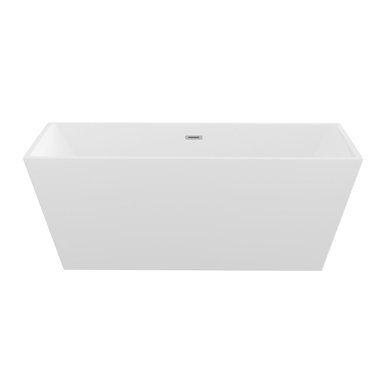 Glossy Freestanding Soaking Tub With Drain, Spacious Stand Alone Bathtub For Bathrooms - Glossy White