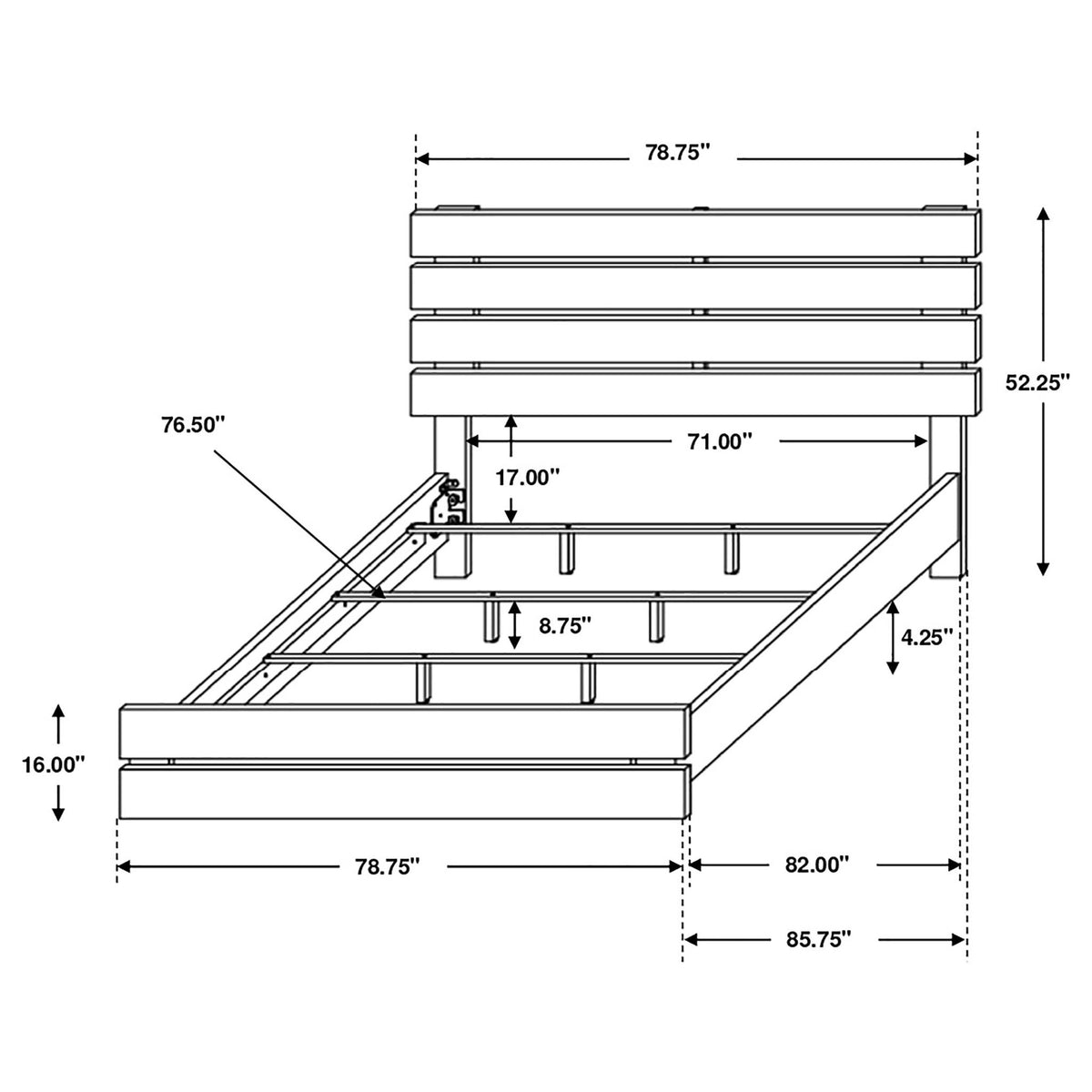 Geary - Slatted Headboard Panel Bedroom Set