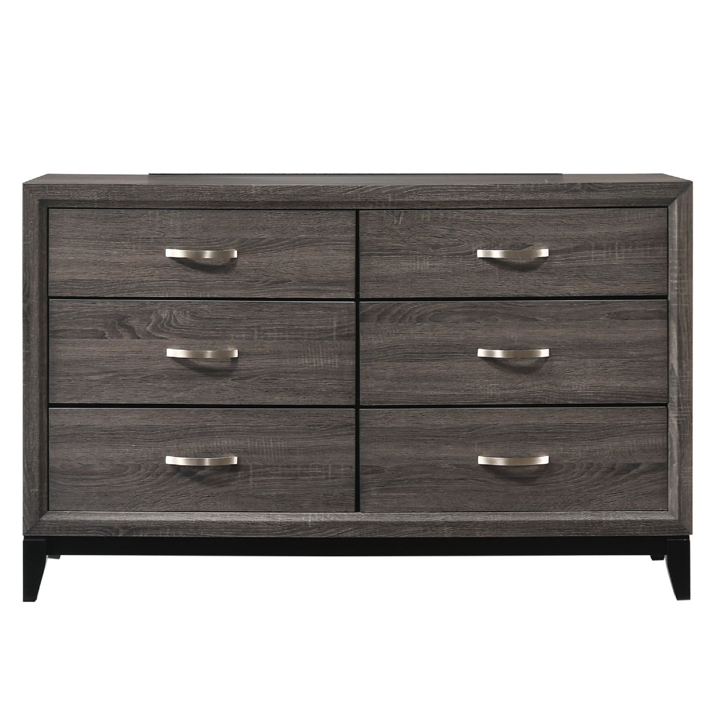 Contemporary 6 Drawer Dresser With Handles