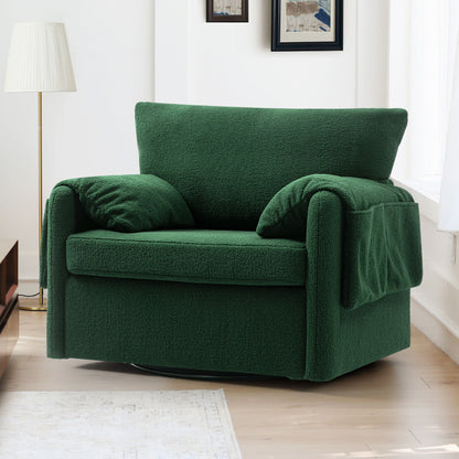 Oversized Swivel Armchair Modern Chair & Single Sofa Lounge, Comfortable Seating For Living Room