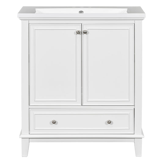 Modern Bathroom Vanity With Sink Combo, Multi Functional Cabinet With Doors And Drawer