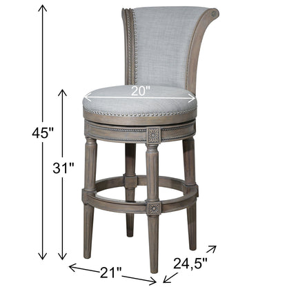 Swivel Barstool With High-Back