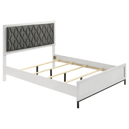 Taraval - Panel Bed With Upholstered Headboard