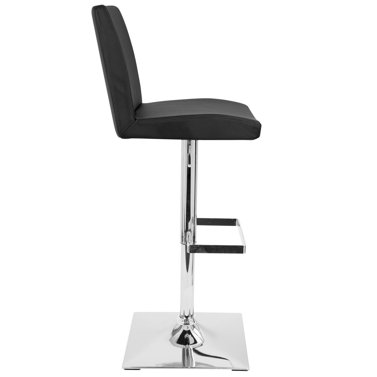 Captain - Contemporary Adjustable Barstool With Swivel - Black