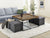 Dark Brown / 5 Pc. Coffee Table, 4 Stools