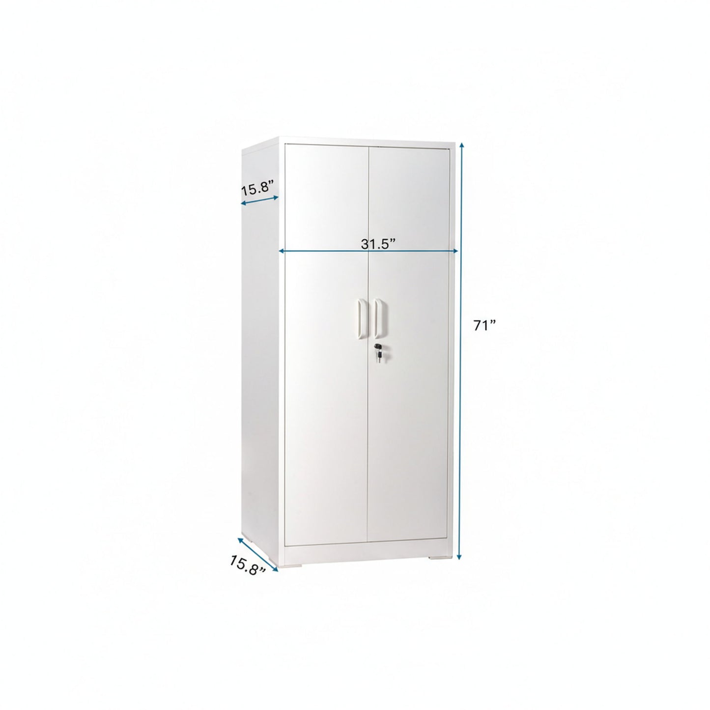 Ironclad - Storage Cabinet With Locking Doors And 4 Adjustable Shelves