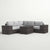 Beige / 2 Pc. 5 Seater Sectional And Table