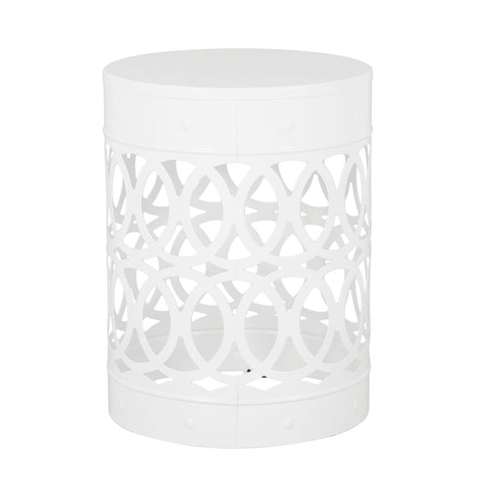 Outdoor Metal Large End Table, Modern Design