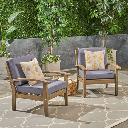 Peyton Club Chair Outdoor Seating Acacia Wood 32.25 X 28.00 X 31.25"