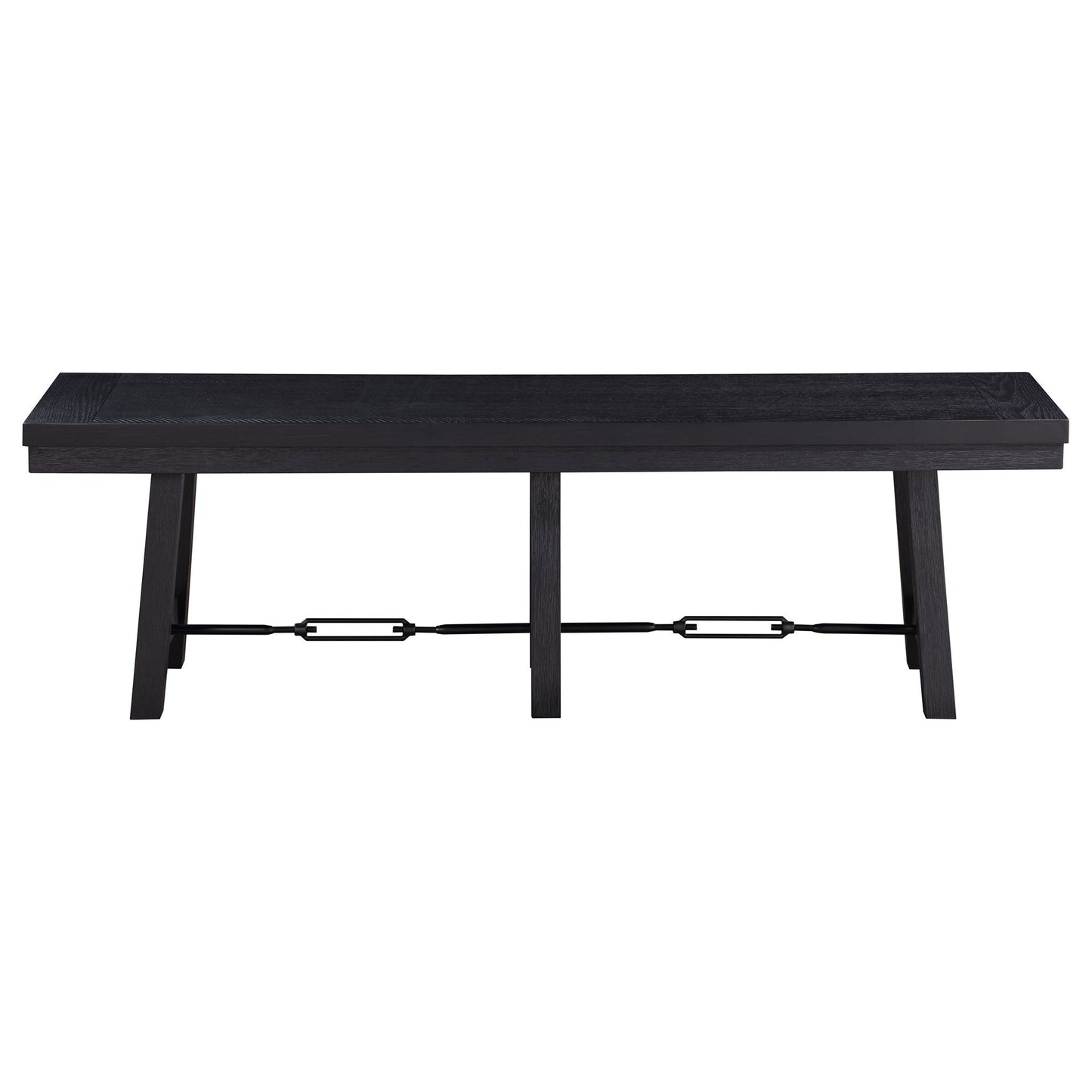 Yesler - Trestle Base Dining Bench - Black