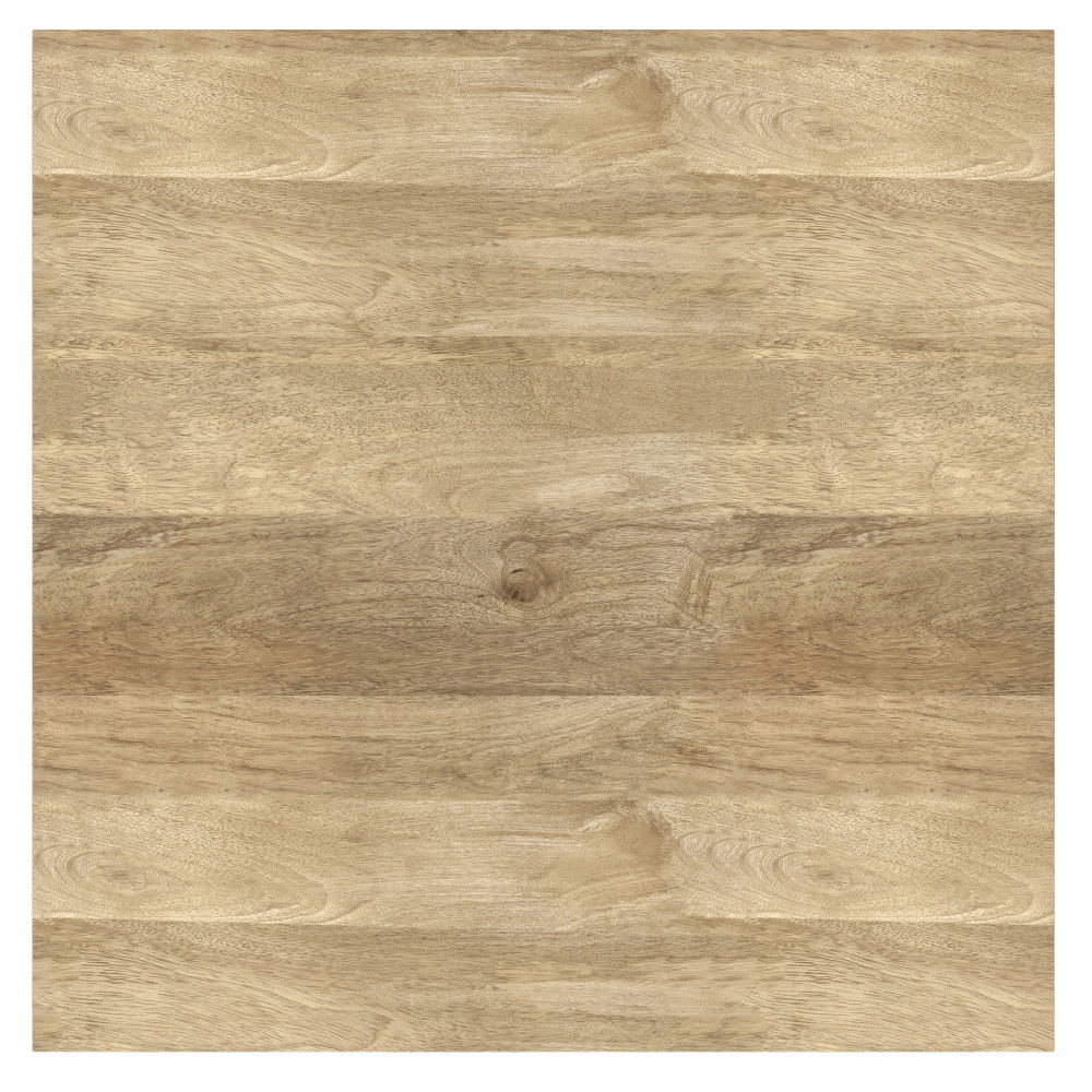 The Lockhart Square Coffee Table in Natural features a light brown wooden surface with a smooth finish, natural grain pattern, and subtle knots. Its square design highlights organic texture and warm tones, blending style with elegance.