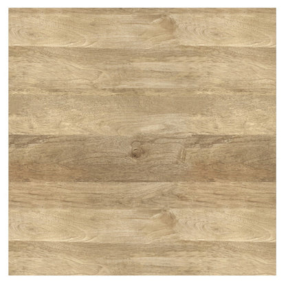The Lockhart Square Coffee Table in Natural features a light brown wooden surface with a smooth finish, natural grain pattern, and subtle knots. Its square design highlights organic texture and warm tones, blending style with elegance.