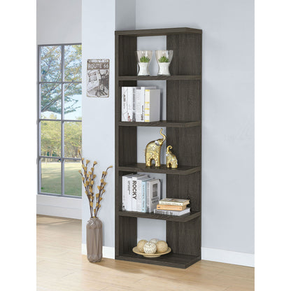 5 Shelf Bookcase - Gray