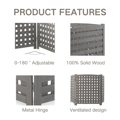 3 Panel Outdoor Air Conditioner Fence Screen